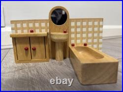 Large Wooden Dollhouse Furniture Set Play Kids Child Toy Gift Girl Doll House