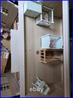 Large Wooden Dolls House + Furniture Bundle + Dolls Fully Furnished Job Lot