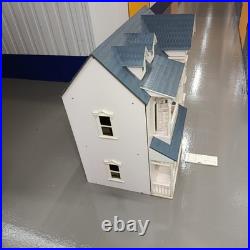 Large Wooden Dolls House Victorian Style Mansion with Bay Windows & Balcony