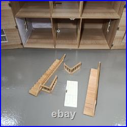 Large Wooden Dolls House Victorian Style Mansion with Bay Windows & Balcony