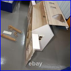 Large Wooden Dolls House Victorian Style Mansion with Bay Windows & Balcony