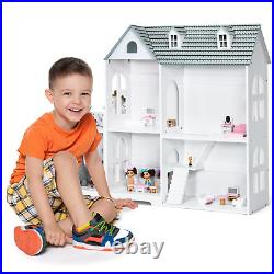 Large Wooden Dolls House with Furniture and Accessories