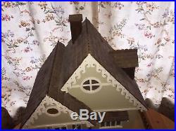 Large Wooden Victorian Style Doll House with Furniture, Used Very Authentic