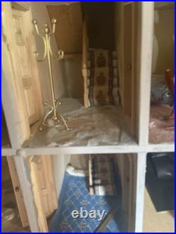 Large Wooden Vintage Style Dolls House With Furniture