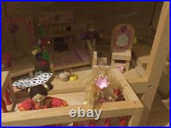 Large dolls house With Furniture And Dolls (all Wooden)