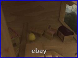 Large dolls house With Furniture And Dolls (all Wooden)