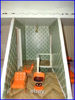 Large hand made wooden dolls house 1.12 scale fully refurbished with electrics