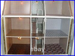 Large hand made wooden dolls house 1.12 scale fully refurbished with electrics