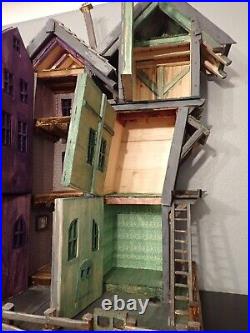 Large one off unique wooden spooky dolls house