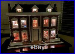 Large wooden Dolls House with Lighting