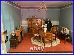 Large wooden Dolls House with Lighting
