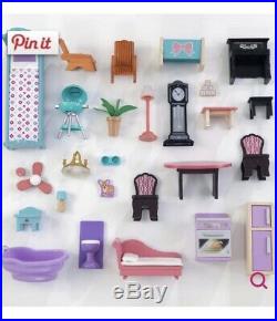 Larrge KIDKRAFT GRAND ESTATE WOODEN DOLLHOUSE Dolls House Furniture Fit Barbie