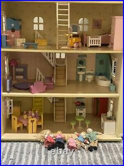 Le Toy Van DOLLHOUSES CHERRY TREE HALL Wooden Dolls House, Fully Furnished