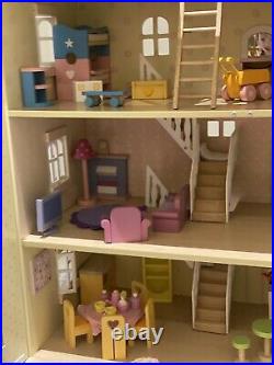 Le Toy Van DOLLHOUSES CHERRY TREE HALL Wooden Dolls House, Fully Furnished