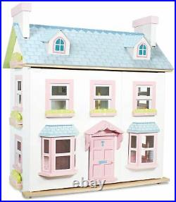 Le Toy Van DOLL HOUSE MAYBERRY MANOR Large Decorated Wooden Dolls Toy Gift BN