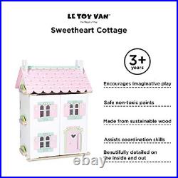 Le Toy Van Sweetheart Cottage Large Wooden Doll House With Furniture Boys &