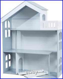 Liberty House Toys Wooden Bookcase Dolls House, Grey, LHTZ005, H1150 x