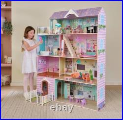 Lillie's Wooden kids girls indoors home Doll House Flat room pretend play toy