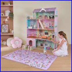 Lillie's Wooden kids girls indoors home Doll House Flat room pretend play toy