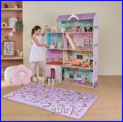Lillie's Wooden kids girls indoors home Doll House Flat room pretend play toy