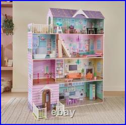 Lillie's Wooden kids girls indoors home Doll House Flat room pretend play toy