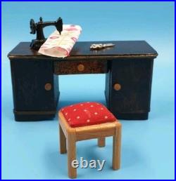Living Room H. Rülke Sofa Sewing Machine 112 Dollhouse Dollhouse 1940s