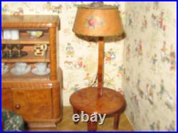 Living room furniture 1950s, bar compartment + turntable f dollhouse dollhouse