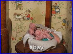 Living room furniture 1950s, bar compartment + turntable f dollhouse dollhouse