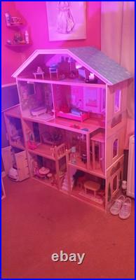Majestic Mansion Wooden Dolls House With Furniture And Accessories Included