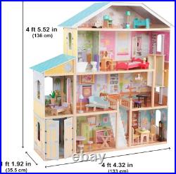 Majestic Mansion Wooden Dolls House with Furniture and Accessories Included