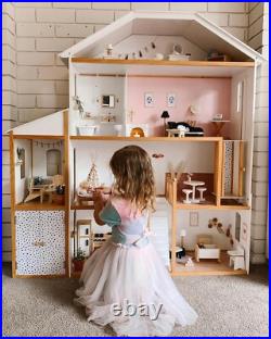 Majestic Mansion Wooden Dolls House with Furniture and Accessories Included