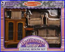 Melissa Doug Victorian Wooden Upholstered Dollhouse Furniture Scale 1-12 Toy New