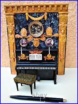 Miniature 112 scale piano piano stool Biedermeier Empire dollhouse OOAK