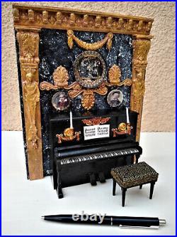 Miniature 112 scale piano piano stool Biedermeier Empire dollhouse OOAK