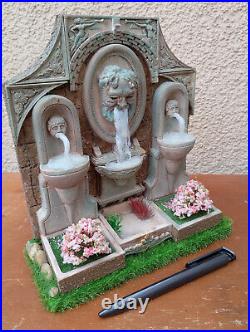 Miniature 1/12 Fountain Antique Garden Dollhouse OOAK Unique