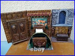 Miniature 1/12 Tudor Bedroom Dollhouse in the Middle Ages OOAK Unique