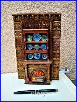 Miniature 1/12 Tudor Fireplace Dollhouse in the Middle Ages OOAK Unique