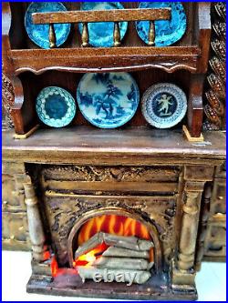 Miniature 1/12 Tudor Fireplace Dollhouse in the Middle Ages OOAK Unique
