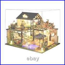 Miniature Creative Room Dollhouse with Realistic Furniture LED Light Wooden