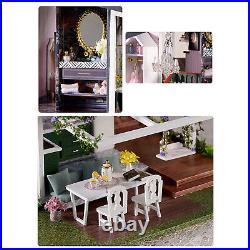 Miniature Doll House Monet Garden Room with Furniture Kit Toy Festival Gift
