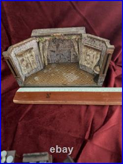 Miniature Dollhouse Erzgebirge Old Wooden Size 16 Cm Furniture Display Cabinet
