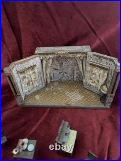 Miniature Dollhouse Erzgebirge Old Wooden Size 16 Cm Furniture Display Cabinet