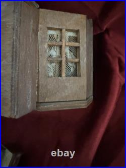 Miniature Dollhouse Erzgebirge Old Wooden Size 16 Cm Furniture Display Cabinet