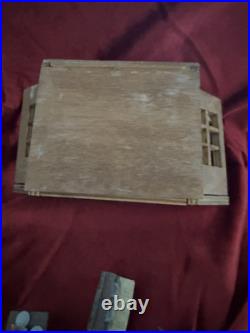 Miniature Dollhouse Erzgebirge Old Wooden Size 16 Cm Furniture Display Cabinet