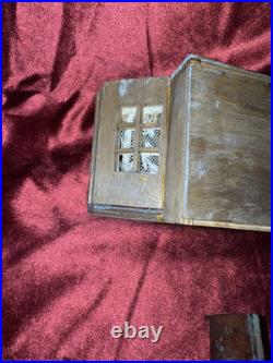 Miniature Dollhouse Erzgebirge Old Wooden Size 16 Cm Furniture Display Cabinet