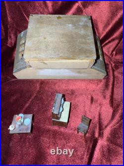 Miniature Dollhouse Erzgebirge Old Wooden Size 16 Cm Furniture Display Cabinet