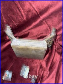 Miniature Dollhouse Erzgebirge Old Wooden Size 16 Cm Furniture Display Cabinet