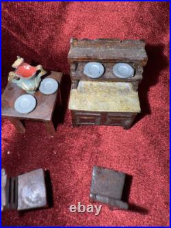 Miniature Dollhouse Erzgebirge Old Wooden Size 16 Cm Furniture Display Cabinet