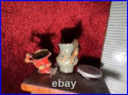 Miniature Dollhouse Erzgebirge Old Wooden Size 16 Cm Furniture Display Cabinet