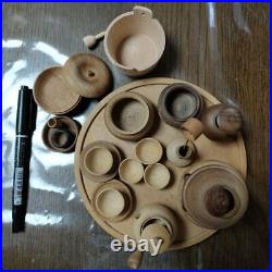 Miniature Tea Ceremony Teaware Set Wooden 11